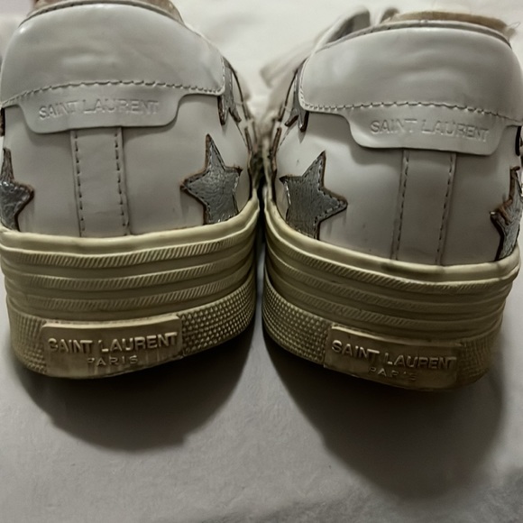 Authentic Saint Laurent Paris platform court classic sneakers size 39 white - Picture 6 of 6